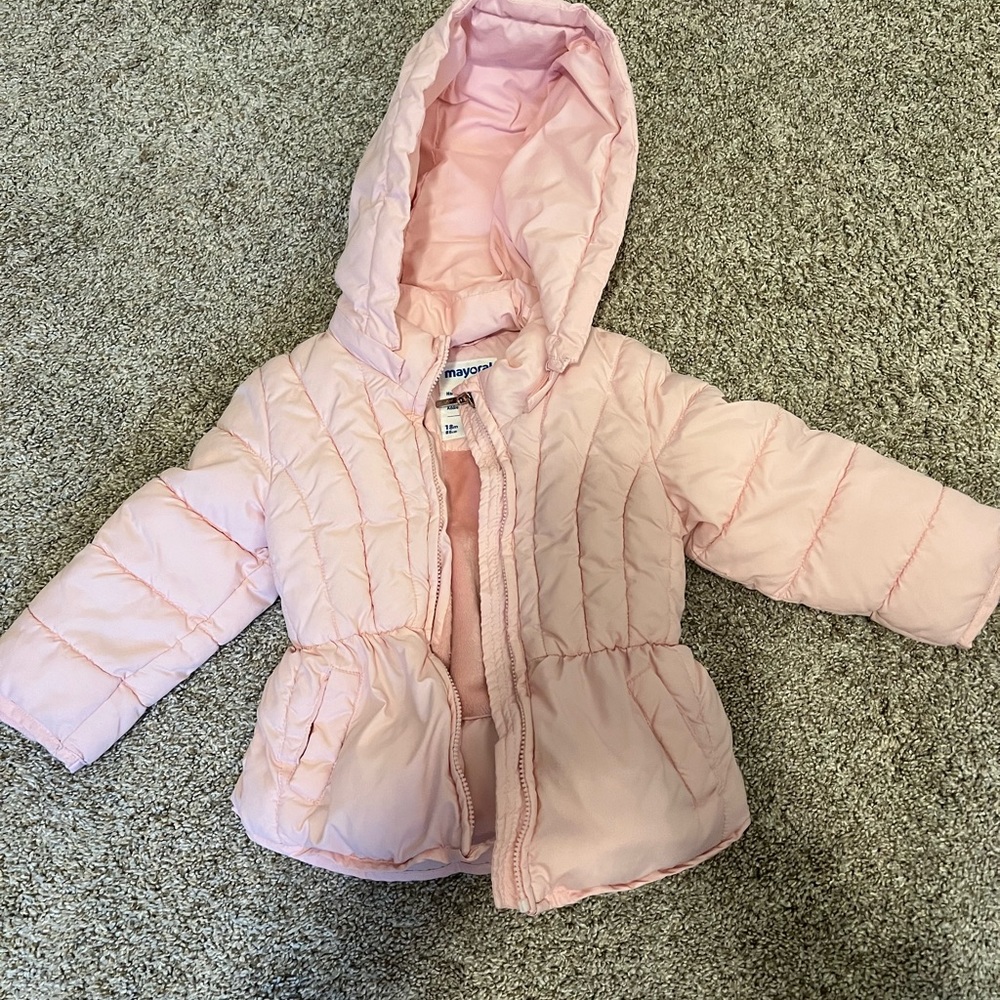 Mayoral pink girls winter coat